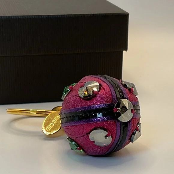 Miu Miu Pink and Gold Keychain/Bagcharm with Studded Accents - Picture 6 of 7